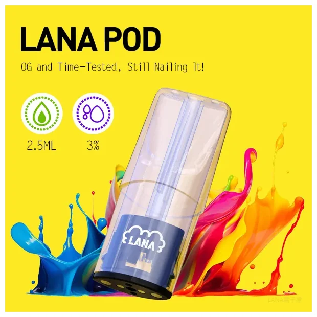 LANA 煙彈金裝版|2.5ml裝 · 發光霧化彈 · 石墨烯芯|LANAVAPE 官網